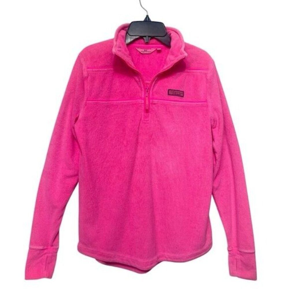 Vineyard Vines Terry Towel Shop Shirt Sweater in Knockout Pink Size XS